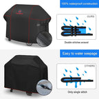 Comnova Grill Cover 65 Inch - 7131 BBQ Cover for Weber Genesis 400 Series and 4 Burner Gas Grill, 600D Heavy Duty & Waterproof Cover for Weber Genesis E435, E410, E440 (Not Fit 2022 Genesis E-435)