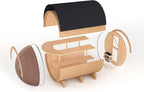 Panoramic Barrel Sauna 6 Person, Canadian Red Cedar Outdoor Sauna, 220V 6KW Toule Heater, Triple Waterproof System, (0-195 °F)