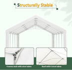 16x32 FT Heavy Duty Party Tent, White Outdoor Canopy with Removable Sidewalls & 3 Storage Bags, Waterproof Gazebo for Wedding, Camping, BBQ, and Commercial Events