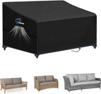 SIRUITON 3-Seat Garden Patio Sofa/Loveseat/Bench Cover 64" W x 26" D x 35" H,Heavy Duty 420D Oxford Waterproof Outdoor Sofa Cover, Lawn Patio Furniture Covers