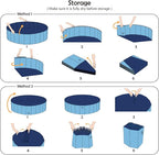 Jasonwell Foldable Dog Pool Collapsible Hard Plastic Swimming Pool Portable Kiddie/Pet Pool Doggie Wading Pool Bath Tub for Puppy Small Medium Large Dogs Cats and Kids 71"