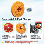 Universal Weed Eater Head, Easy Load String Trimmer Head Replacement Weed Wacker Head for Echo, Ego, Dewalt, Stihl, and Husqvarna, Includes 12pcs 1FT-0.095" Trimmer Line
