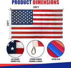 Super Tough 30ft x 50ft Nylon American Flag | Embroidered Stars and Sewn Stripes | Brass Grommets | Heavy-Duty Outdoor Flag | Fade Resistant American Flag Made in USA | All Weather Nylon