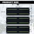 Heated Snow Melting Mats,Winter Stairs Outdoor Slip Non-Slip Rubber Heated Mats Outdoor with Reflective Strip for Driveway Walkway Decks and Sidewalks Connection,10x30in(3PCS)