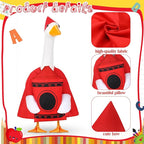 2 Pcs Porch Goose Outfit Halloween Geese Crayon Bus Teacher Cosplay Clothes for 23" Lawn Cement Goose Halloween Garden Patio Yard Outdoor Decorations(Large Crayons)
