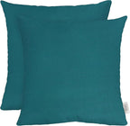 RSH DECOR: Sunbrella Square Throw Pillows Set of 2 | 20" x 20" | Water and Fade-Resistant Performance Fabric | Outdoor Pillow Covers with Down-Alternative Inserts | Spectrum Peacock