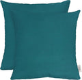 RSH DECOR: Sunbrella Square Throw Pillows Set of 2 | 24" x 24" | Water and Fade-Resistant Performance Fabric | Outdoor Pillow Covers with Down-Alternative Inserts | Spectrum Peacock