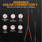 SolarCable SolarExtension Cable,Solar Panel Extension Cable with Female and Male Connectors (Y42CM-2SETS)