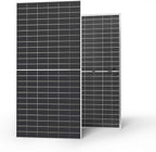 Renogy Solar Panels 1180W 12V/24V N-Type Bifacial Solar Panel 2PCS 590W Monocrystalline On/Off Grid Application Over 1000 Watt Solar Panel High Efficiency Durable for Homes Roof RV Boat Camping Black