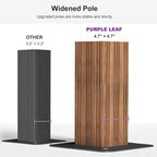 PURPLE LEAF 12' X 24' Outdoor Hardtop Gazebo for Patio Galvanized Steel Double Roof Permanent Canopy Teak Finish Coated Aluminum Frame Pavilion Gazebo with Netting and Khaki Curtains