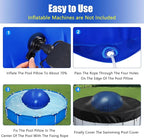 6ft Dia Pool Pillows, Pool Air Pillow, Inflatable Pool Pillows for Above Ground Pools, Winter Swimming Pool Closing Winterizing Kit with Ropes,PVC Ice Equalizer Pillow for Support Swimming Pool Covers