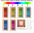 1-Person Home Infrared Dry Sauna Cabin 1600W/110V – Canadian Hemlock Wood, Tempered Glass Door, Red-Light Therapy & Bluetooth Speaker, Easy DIY Assembly, Size 37.1″×35.8″×74″
