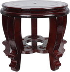 Hemoton Wooden Planter Stand Oriental Style Plant Stand Plant Holder Stool Chinese Display Pedestal Fishbowl Vase Aquarium Table Lamp Teapot Stand for Home Patio