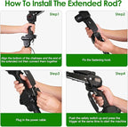 2-in-1 Cordless Pole Saw, Cordless Chain Saw, 33Ft/s Battery Pole Saw with 2Pcs 1500mAh Batteries 4in/6in Chains, 13ft Reach Electric PoleSaw, Comes with 3 extension rods, for Tree Trimming