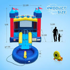 JOYMOR Commercial Inflatable Bounce House w/Slide and Pool for Adults and Big Kids, 12x12FT Jumping Area, 100% PVC Vinyl Water Slide with Water Cannon for Outdoor Backyard (No Blower)