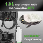 4200PSI Gas Pressure Washer, 2.8GPM Commercial Power Washer Gas Powered, 212cc 7.0 HP Engine, Includes 0.7L Soap Tank,5 QC Nozzles,25’ Hose,Car Wash Machine/Car/Driveway, EPA/CARB/ETLCompliant (Black)
