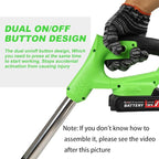 Electric Weed Wacker Cordless Eater 2 Battery,Foldable and Lightweight Grass Trimmer/Brush Cutter,5 Types Blade&Wheels 21V 4.0Ah Battery (2 Pieces) Powered for Garden and Yard (Foldable)