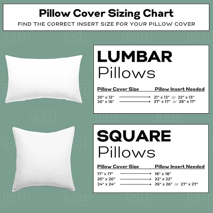 RSH DECOR: Sunbrella Pillow Covers Set of 4 | Covers Only - 26" x 16" | Outdoor Lumbar Pillow Covers Crafted with Sunbrella Performance Fabric | Cabana Regatta