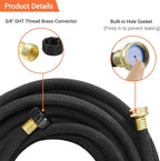 MAMIZO Soaker Hose Kit 100 ft 1/2", Solid Brass Connectors Rubber Longer Lasting, Heavy Duty Drip Hose to Save 70% Water, Soaker Hose for Garden, Lawn and Yard