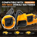 Cordless Chainsaw 16 inch 40V (2 x 20V MAX),Compatible for Dewalt Battery, Auto-Oiler, Brushless Hand-held Chain Saw for Wood Cutting, Battery Tree Saw for Tree Trimming/Pruning(Tool Only)