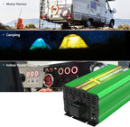 EDECOA 3000W Pure Sine Wave Power Inverter 3000 Watts DC 12V to 110V 120V AC Solar Inverter with 3 Outlets and AC Terminal Block with Remote Controller