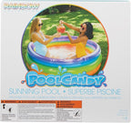 Poolcandy Inflatable Sunning Pools for up to 3 Adults (Rainbow Blue, Yellow, and Orange Inflatable Sunning Pool)