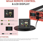 1500 Watt Pure Sine Wave Power Inverter DC 12V to 120V AC, with 2 AC,18W USB, and 30W Type-C Charging Ports, Car Solar Power Inverters with LCD Display for Home RV Truck, Surge 3000W(1500W-12V)
