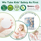 TRENDPLAY Plastic Balls for Ball Pits 2.2 Inch, Pack of 50 100 200 500 Hollow Balls, Perfect for Toddler Baby Pools,Party,Festival Decoration