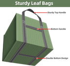 2-Pack 66 Gallons Reusable Yard Waste Bags, Upgrade Heavy Duty Foldable Garden Leaf Bag Lawn Bags Trash Bag Waste Container, Keep Upright (25.5" L × 25.5" W × 27.5" H)