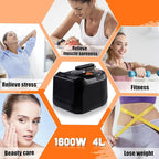 Portable Home Sauna Steam Machine with Remote Control - 1600w 4l Upgrated Fast-Heating System, 9-Level Adjustable Steam & 120-Min Timer, for Home Spa Sauna Accessories