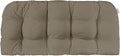 RSH DECOR Sunbrella Tufted Wicker Loveseat Cushion | 44” x 22" | Water and Fade-Resistant Performance Fabric | Outdoor Settee Cushion for Patio Furniture | Made in USA (Cast Shale Brown)