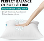 Oubonun 24x24 Waterproof Outdoor Pillow Inserts – Set of 2 Soft & Fluffy, Water Resistant Throw Pillows for Patio, Garden, Porch, or Indoor Decorative