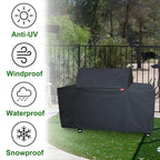 Grill Cover Fits Traeger Woodridge Elite Electric Wood Pellet Grill and Smoker TFC97XLH,Outdoor Full-Length Heavy Duty Waterproof 600D Cover Compared to Traeger BAC776