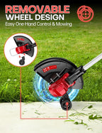 Cordless Weed Wacker, for Milwaukee M18 Battery,3 in 1 Battery Powered Weed Eater & Edger & Mower with Auto Line Feed, 20000 RPM 12 Inch Brushless Grass Trimmer, 6 Line Spools String Trimmer for Lawn