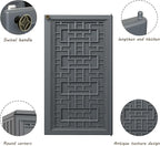 Storage Box Outdoor Caninet,Resin Indoor Storage Box Waterproof Outdoor Storage Cabinets for Patio/Garden/Backyard, Size 34.3''L*15''W*36.2''H(Grey)
