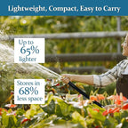 Garden Hose 100ft, Made of TPE(Not PVC), Ultra-Light & Flexible Water Hose with Solid Brass Fittings, Non-Shrinking, Easy to Storage, Drinking Water Safe Material, All-weather, Black, Newbox