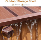 Outdoor Resin Storage Shed 5x4 FT Sheds Kit with Floor Window Lockable Door Included, Waterproof Outside Plastic Sheds for Backyard Garden Patio Lawn Tools