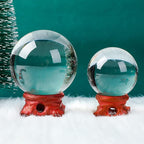 Modaier Crystal Ball 60mm with Wooden Stand and Gift Box for Magic,lensball Photography,Family Decorative,Fortune Teller,Feng Shui,Witchcraft,Witch Decor,and Halloween Decor
