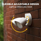 UME 2-Packs 2500 Lumen 32 Watt 28 LED Dual-Head Floodlight Outdoor, Full Metal Design, Waterproof Exterior Security Wall Light for Patio, Garden, Yard-White