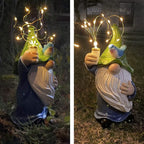 Garden Gnomes with Firework Solar Light Garden Decor for Outside, Outdoor Statues,Knomes Decor Outdoor for Yard Patio Lawn,Gnomes Gifts Decorations, Naughty Funny Gnomes (Firework Gnome)