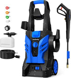 Pressure Washer, Power Washer with 4 Nozzles and Foam Cannon, High Pressure Cleaning Machine for Cars, Driveways, Fences, Patios, Home Cleaning