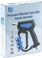 RIDGE WASHER Pressure Washer Gun Swivel, Power Washer Gun 5000 PSI with 1/4" Quick Connector, 12 GPM, 360°3/8 NPT Thread, M22-14mm and M22-15mm Fitting