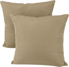 idee-home Outdoor Pillows with Inserts Included, Patio Outside Square Pillows Waterproof Set of 2, 18 x 18 inch