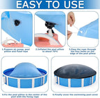Hungdao 6 ft x 6 ft Pool Air Pillows for Above Ground Heavy Duty Air Pillow Kit for Winterize Closing Large Square Cushion Swimming Pool Closing Protects Covers with Cords