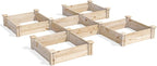 Greenes Fence Original Pine Raised Garden Bed, X Shape, 6' x 6' x 7" - Made in USA with American Pine