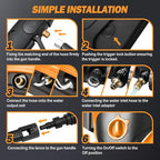 DNA MOTORING TOOLS-00230 Up to 2176 PSI Pressure 2.4 GPM Max Flow Electric Pressure Washer for Yard and Car Cleaning with Spray Nozzle Foam Bottle + 4 Turbo Nozzles IPX5 Driveway Patio Deck(Orange)