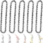5 Pieces 6 Inch Chainsaw Chain, Replacement Chains for 6 Inch Cordless Electric Portable Mini Chainsaw, Chains Fit for 6-inch Mini Chainsaws -37 Drive Links