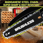 Brushless Mini Chainsaw with 1000W High Power Motor, 36 FT/S 6Inch Cordless Power Chainsaw with Auto-Oil System, 2025 Upgraded 20V Electric Chain Saw with 2x2000mAh Battery & Quick Charger, 3 Chains