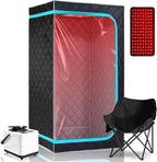 Portable Steam Saunas,Full Body Steam Sauna Box with 3L Steamer Pots for Home Spa,Sauna Tents 16 Levels 99 Minutes with Remote Control,Foldable Chair 33.8''x 33.8''x 65.74''