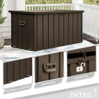 Domi 100-Gallon Outdoor Storage Box – Waterproof, Lockable Storage Cabinet for Patio Furniture, Garden Tools & Pool Supplies – Large Metal Storage for Cushions, Toys & More